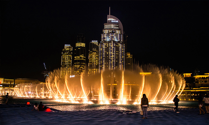 Burj Khalifa and Dubai Mall area visited on the tour