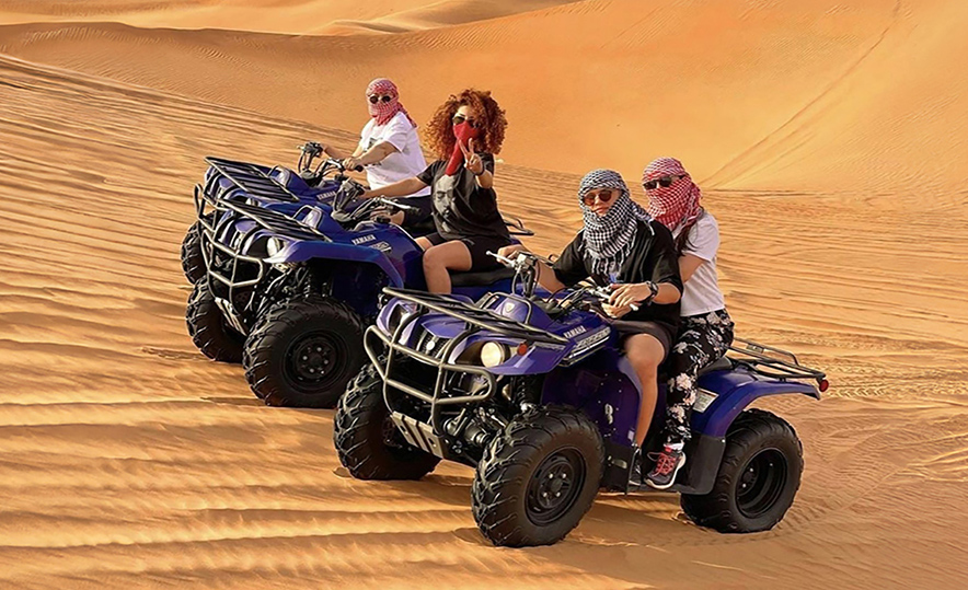 Polaris Sportsman 570cc quad bike in Dubai desert